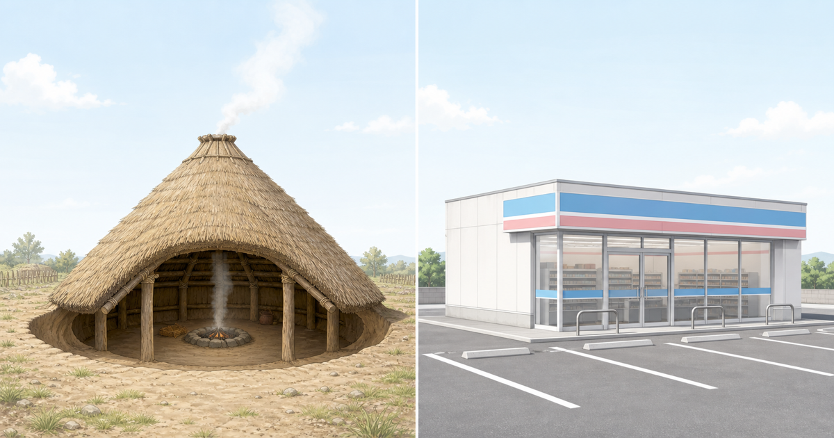 竪穴式住居とロードサイド店舗は同じ設計思想でできている