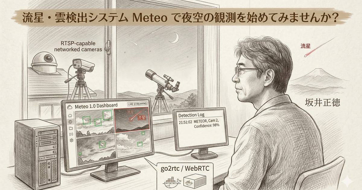 image from 流星検出システム Meteo で夜空の観測を始めてみませんか？