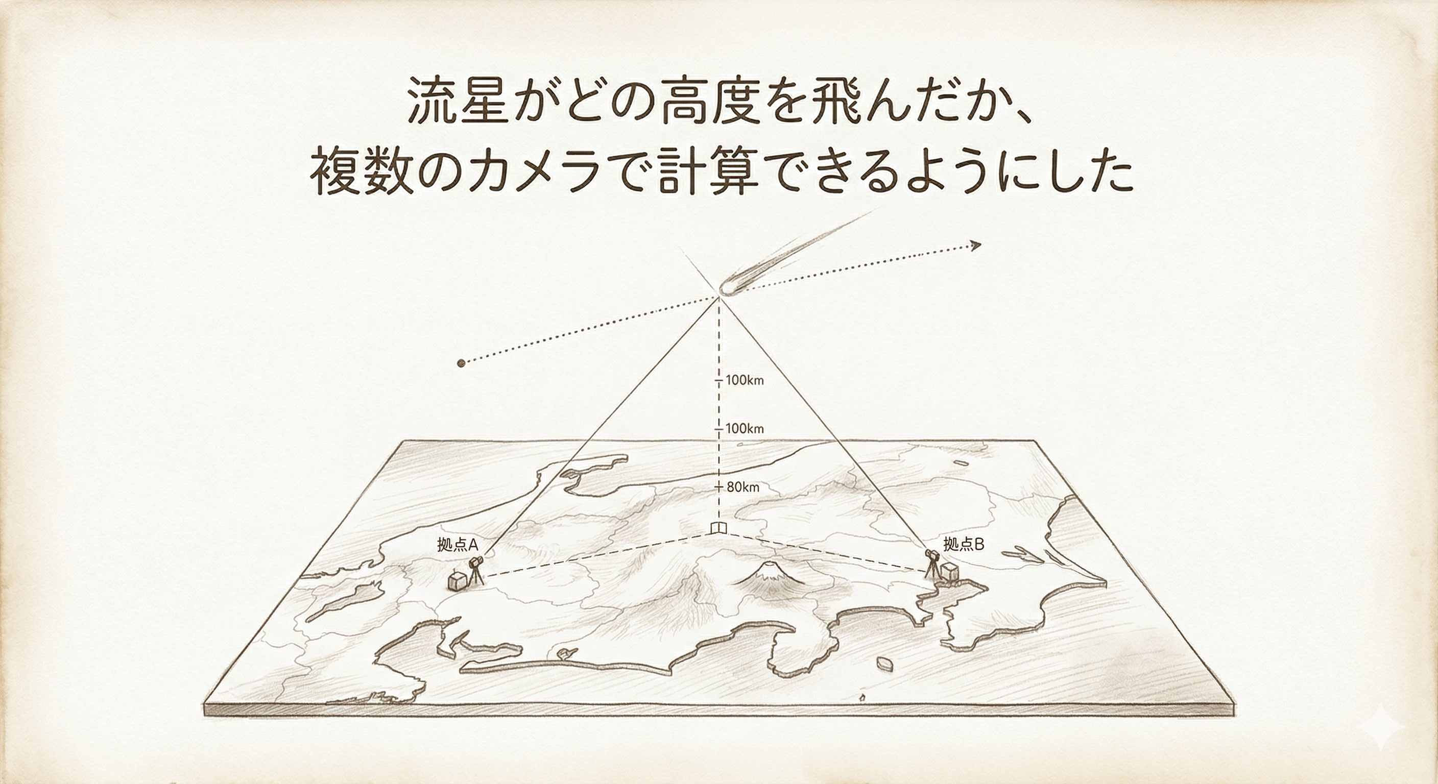 image from 流星がどの高度を飛んだか、複数のカメラで計算できるようにした